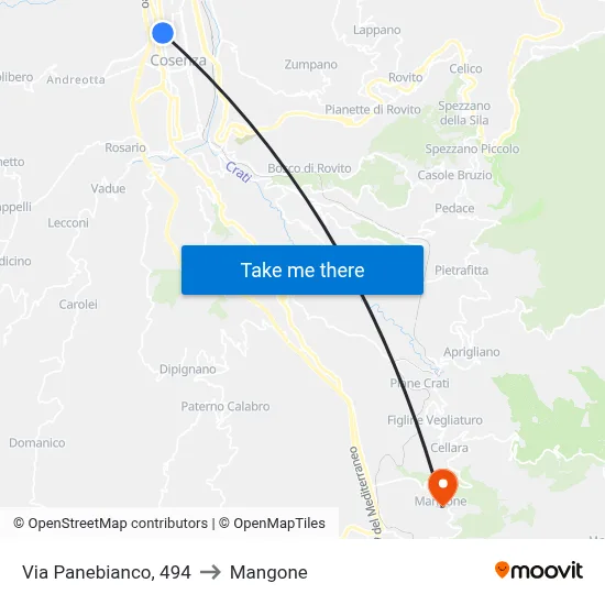 494 Panebianco Street to Mangone map