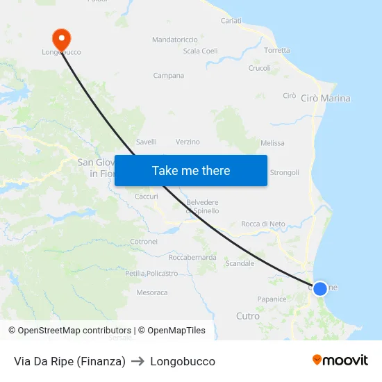 Da Ripe Street (Finance) to Longobucco map