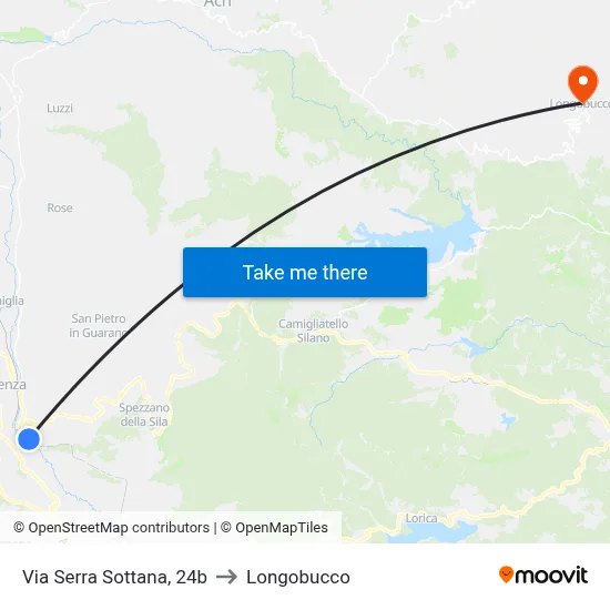 Serra Sottana Street, 24b to Longobucco map