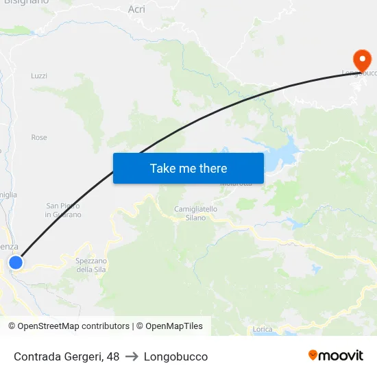Gergeri District, 48 to Longobucco map