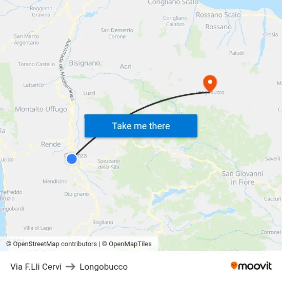 Cervi Brothers Street to Longobucco map