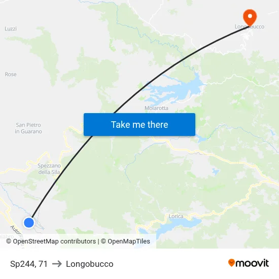 Provincial Road 244, 71 to Longobucco map