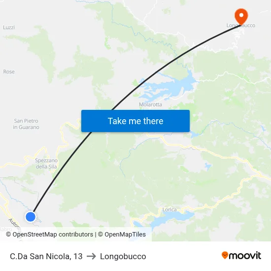 San Nicola District, 13 to Longobucco map