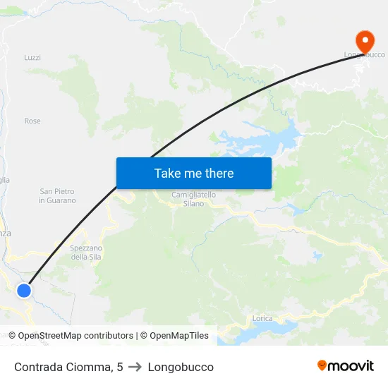 Ciomma District, 5 to Longobucco map
