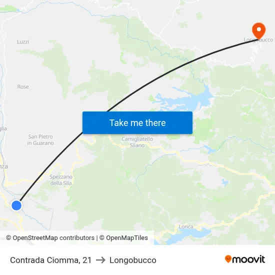 Ciomma District, 21 to Longobucco map