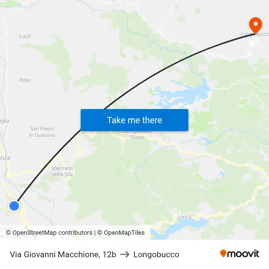 Giovanni Macchione Street, 12b to Longobucco map
