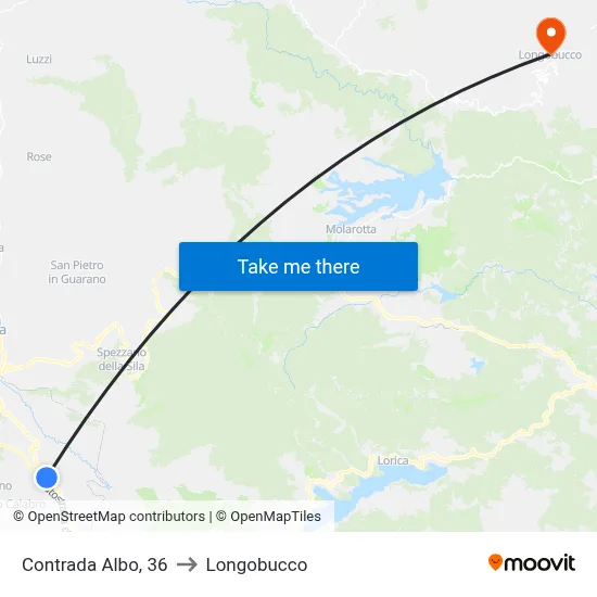 Albo District, 36 to Longobucco map