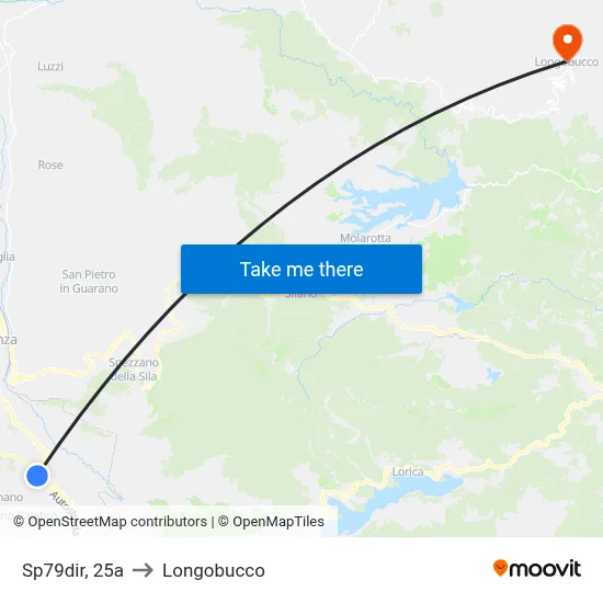 Provincial Road 79dir, 25a to Longobucco map