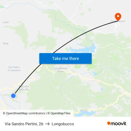 Sandro Pertini Street, 26 to Longobucco map