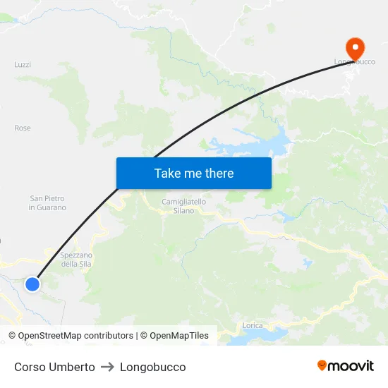 Umberto Avenue to Longobucco map