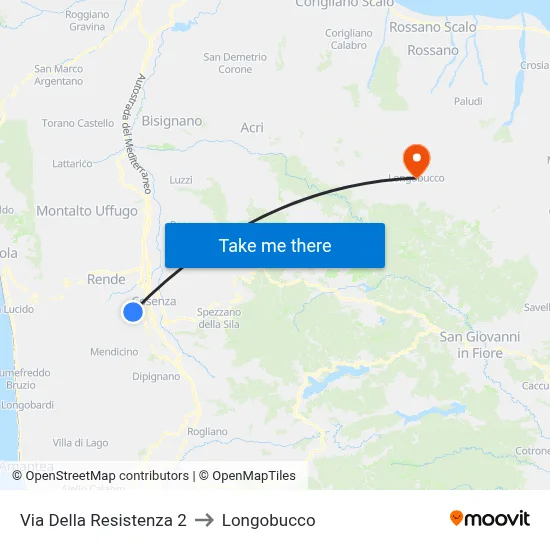 Resistance Street 2 to Longobucco map