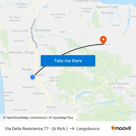 Resistance Street 77 - (On Request) to Longobucco map