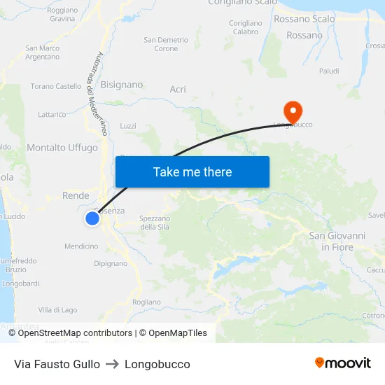Fausto Gullo Street to Longobucco map