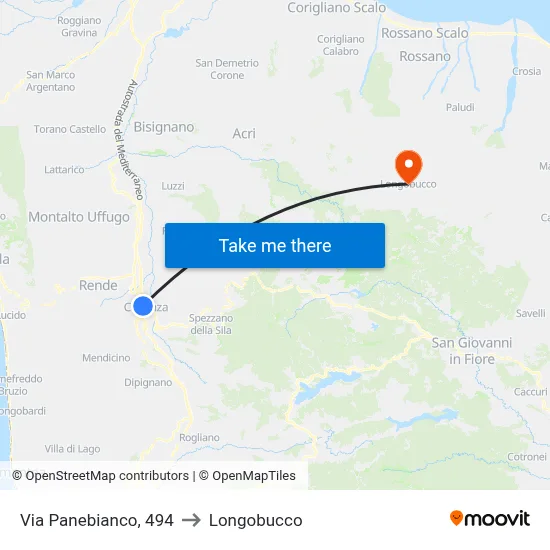494 Panebianco Street to Longobucco map