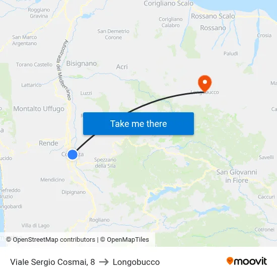 Sergio Cosmai Avenue, 8 to Longobucco map