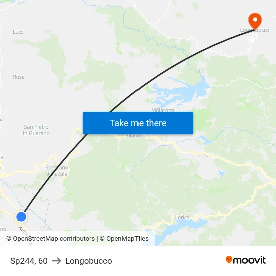 Provincial Road 244, 60 to Longobucco map