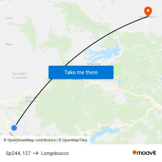 Provincial Road 244, 127 to Longobucco map
