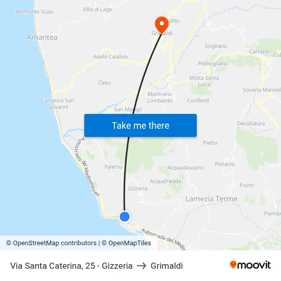 Santa Caterina Street, 25 - Gizzeria to Grimaldi map