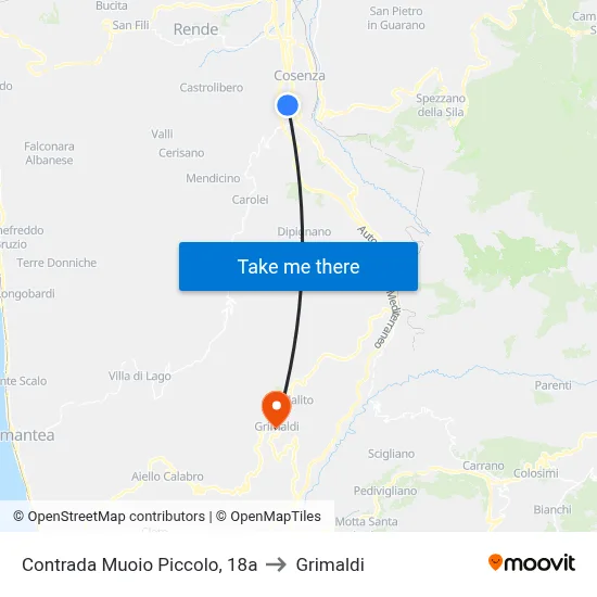 Muoio Piccolo District, 18a to Grimaldi map