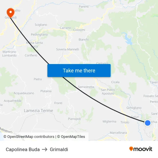 Buda Terminal to Grimaldi map