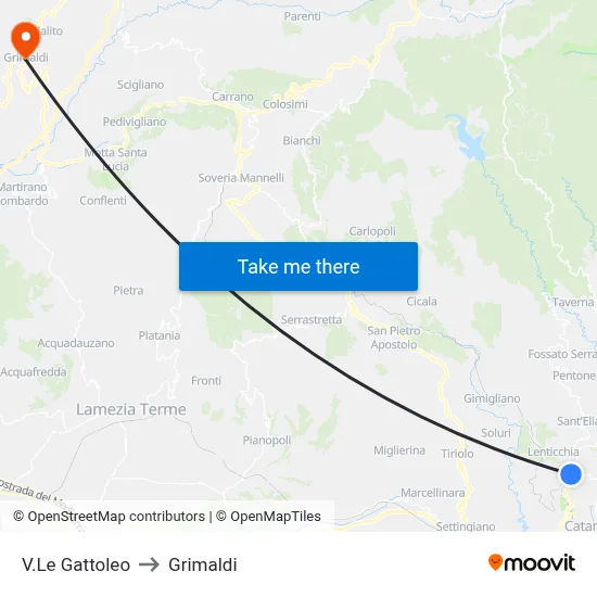Gattoleo Avenue to Grimaldi map