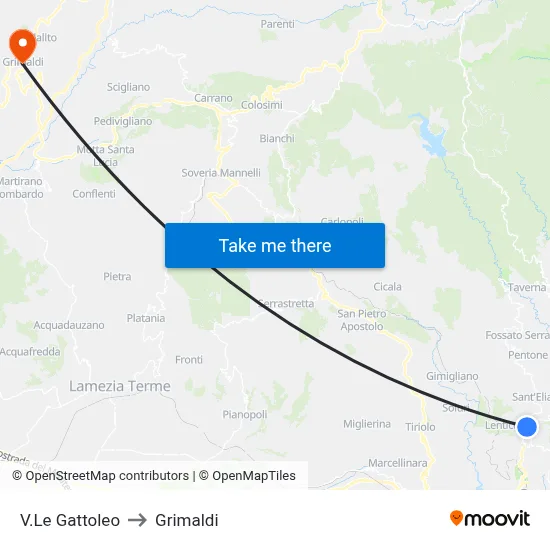 Gattoleo Avenue to Grimaldi map