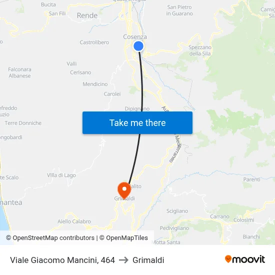 Giacomo Mancini Avenue, 464 to Grimaldi map