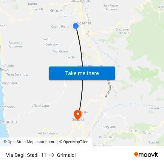 Stadium Street, 11 to Grimaldi map