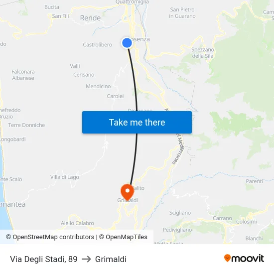 Stadium Street, 89 to Grimaldi map