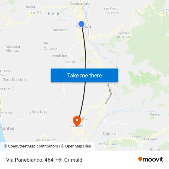 464 Panebianco Street to Grimaldi map