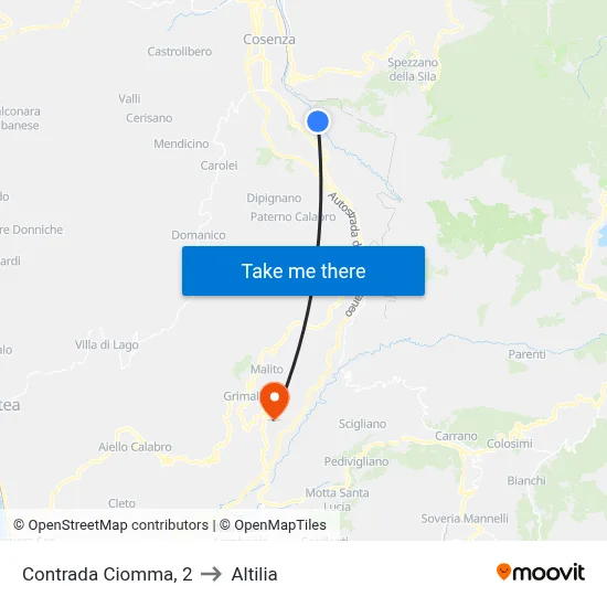 Ciomma District, 2 to Altilia map