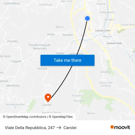 Republic Avenue, 247 to Carolei map