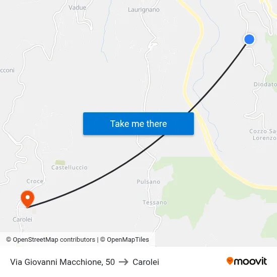Giovanni Macchione Street, 50 to Carolei map