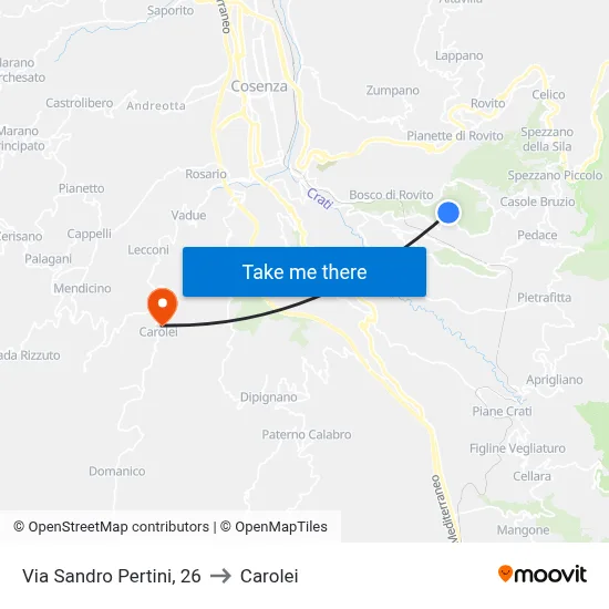 Sandro Pertini Street, 26 to Carolei map