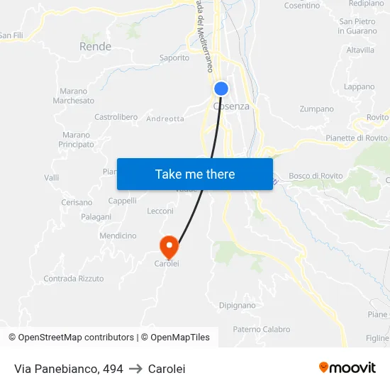 494 Panebianco Street to Carolei map