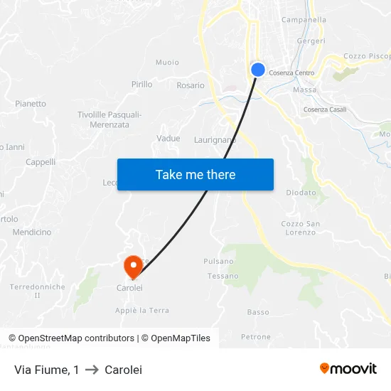 Fiume Street, 1 to Carolei map