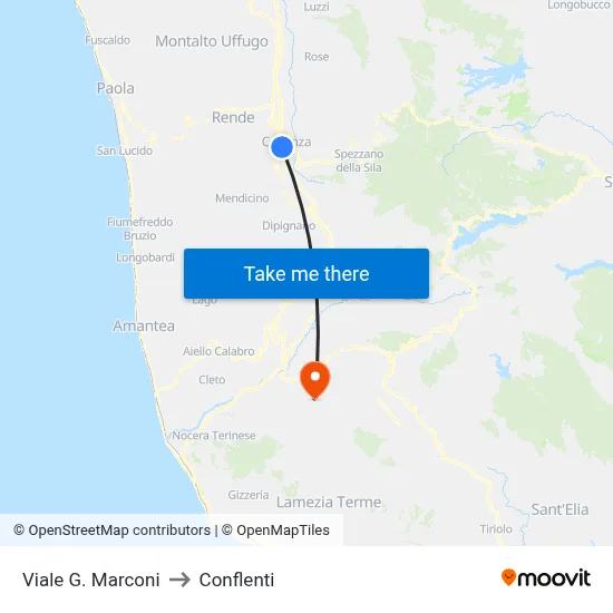 Viale G. Marconi to Conflenti map