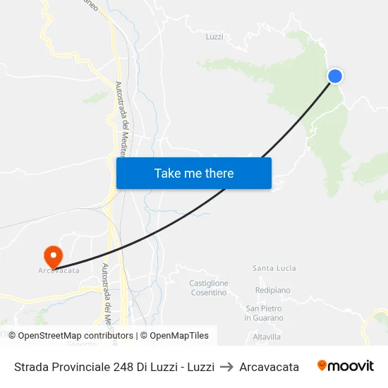 Provincial Road 248 of Luzzi - Luzzi to Arcavacata map