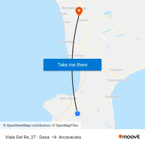 Del Re Avenue, 27 - Dasa to Arcavacata map