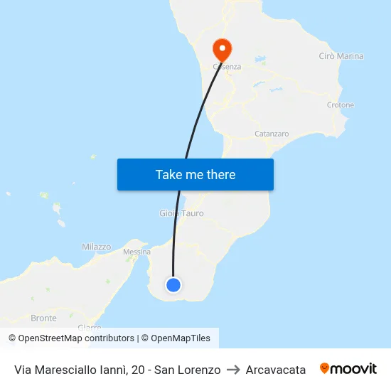 Marshal Iannì Street, 20 - San Lorenzo to Arcavacata map