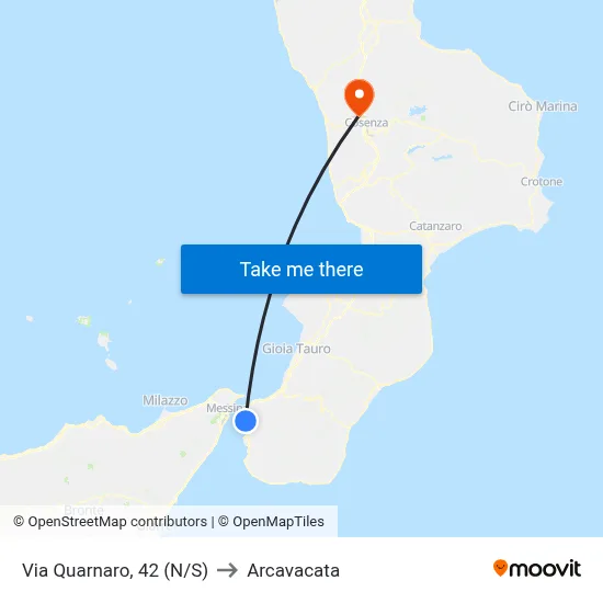42 Quarnaro Street (N/S) to Arcavacata map