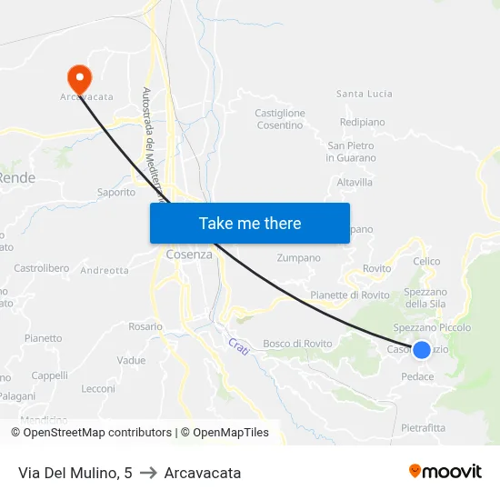Mill Street, 5 to Arcavacata map