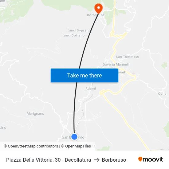 Victory Square, 30 - Decollatura to Borboruso map