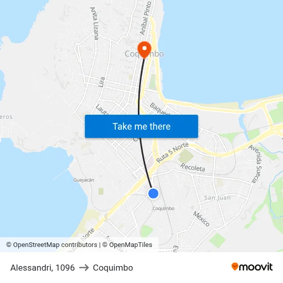 Alessandri, 1096 to Coquimbo map