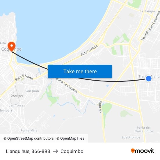 Llanquihue, 866-898 to Coquimbo map