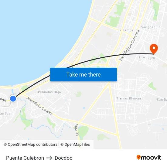 Puente Culebron to Docdoc map