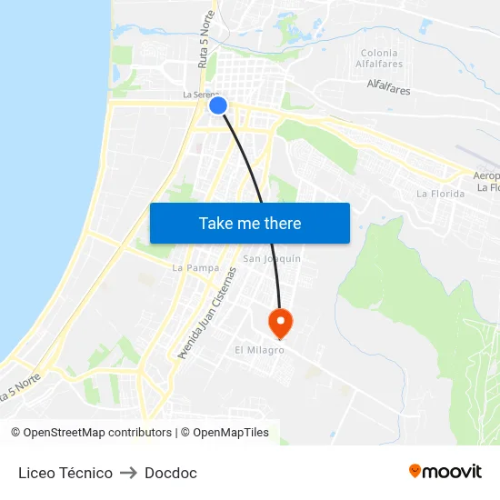 Liceo Técnico to Docdoc map