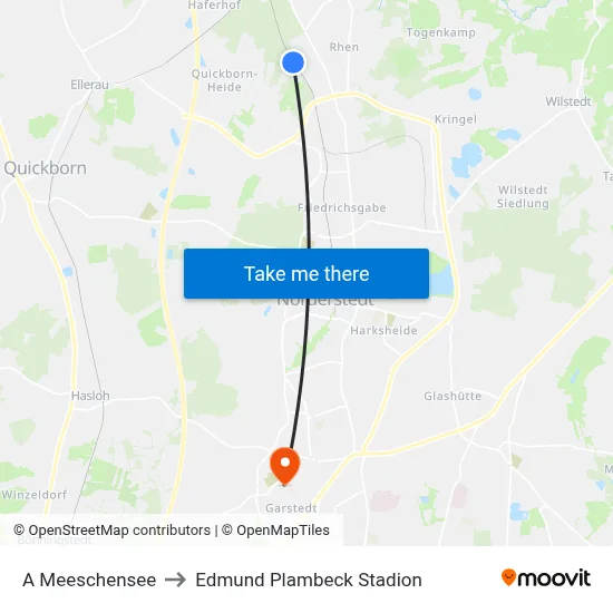 A Meeschensee to Edmund Plambeck Stadion map