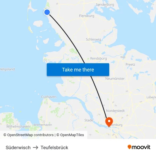 Süderwisch to Teufelsbrück map