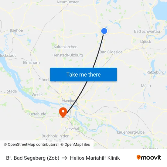 Bf. Bad Segeberg (Zob) to Helios Mariahilf Klinik map